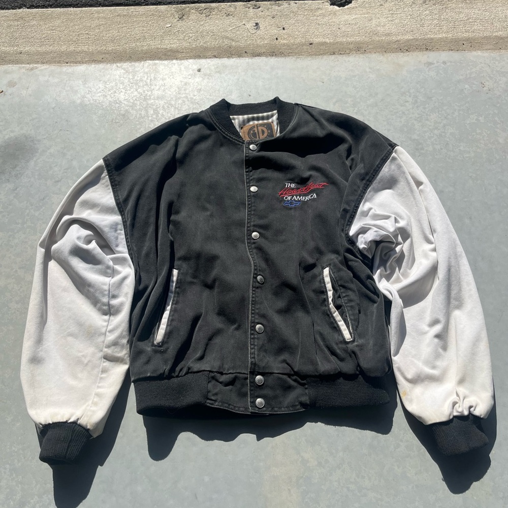 Vintage Chevrolet Heartbeat of America Chevy Snap Button Jacket Mens L